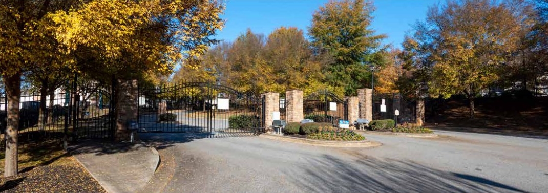 Front gate at Edgewater.